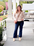 Cropped Flare Dark Denim Jeans