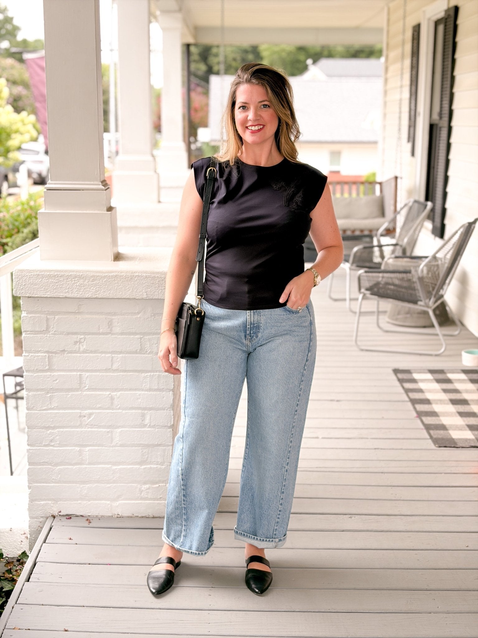 Rose & Lee Co Barrel Twist Jeans, Medium Denim Denim