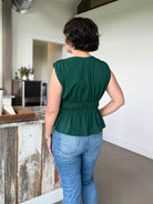 Green Sleeveless Tank Top