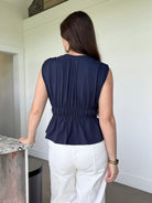 Navy Sleeveless Tank Top