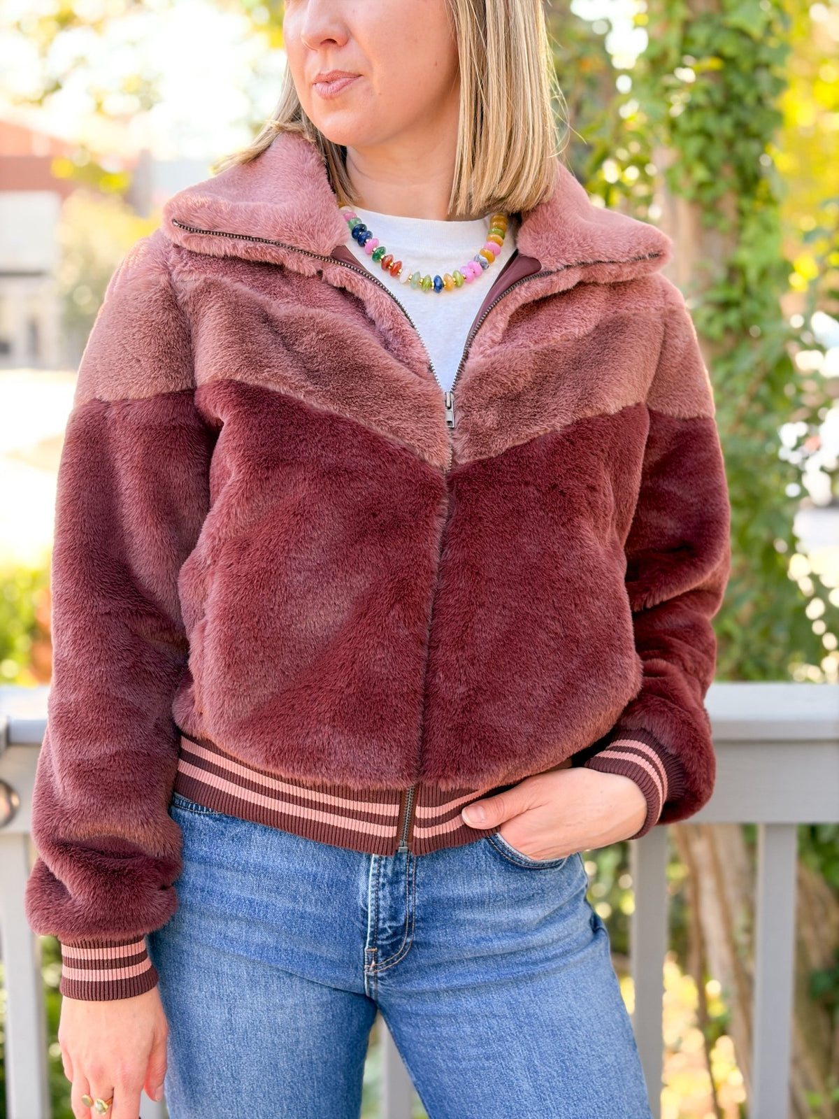 Rose & Lee Co Kaira Jacket, Garnet Jackets