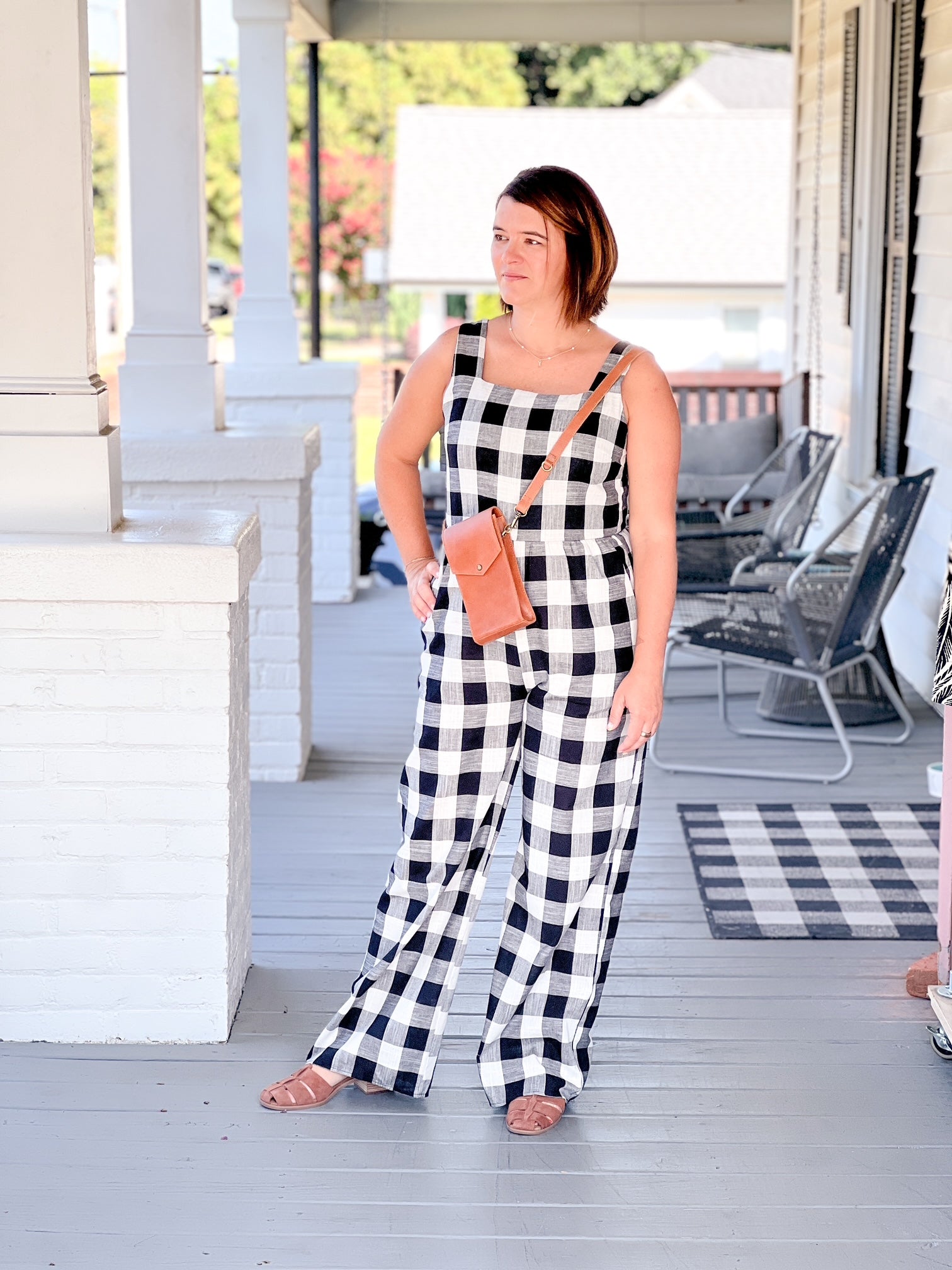 Katherine Jumpsuit | Black/White Gingham | ROSE & LEE CO. – Rose