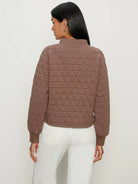 Brown Lightweight Quilted Pullover