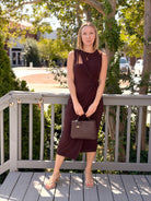 Rose & Lee Co Keilani Dress, Dark Brown Work Dress
