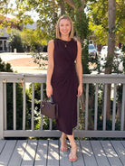 Rose & Lee Co Keilani Dress, Dark Brown Work Dress