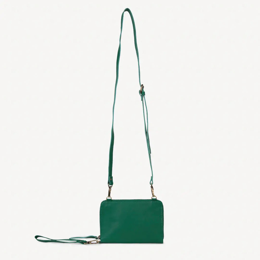 kelly green crossbody wallet apex ethical boutique
