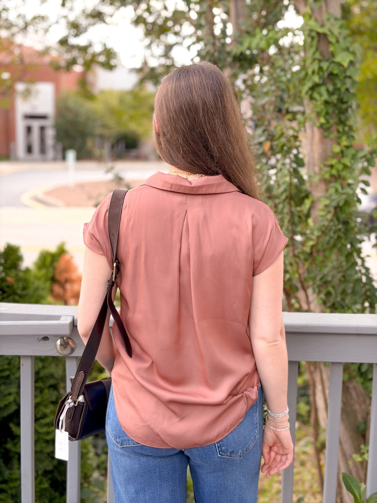Rose & Lee Co Kelly Top, Red Bean Work Tops