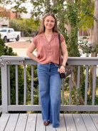 Rose & Lee Co Kelly Top, Red Bean Work Tops