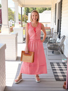 Rose & Lee Co Lacey Skirt, Red/White Gingham Skirts