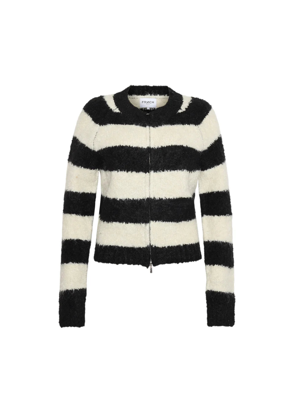 Black and White Striped Cardigan