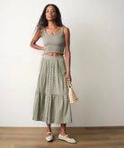 Rose & Lee Co Lana Skirt, Sage by Marine Layer Skirts