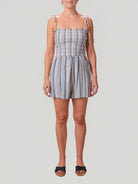 Rose & Lee Co Lara Romper, Sweetgrass Stripe Romper