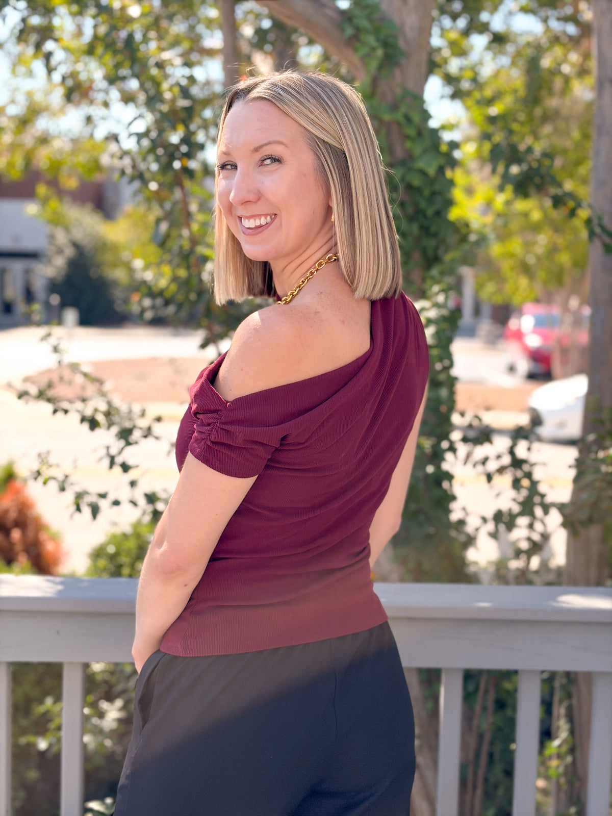 Rose & Lee Co Laurel Tank, Dark Cherry by Project Social T Tanks