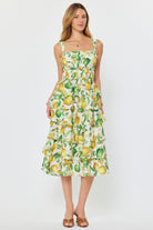 Rose & Lee Co Lauren Dress, Lemon Multi Casual Dresses