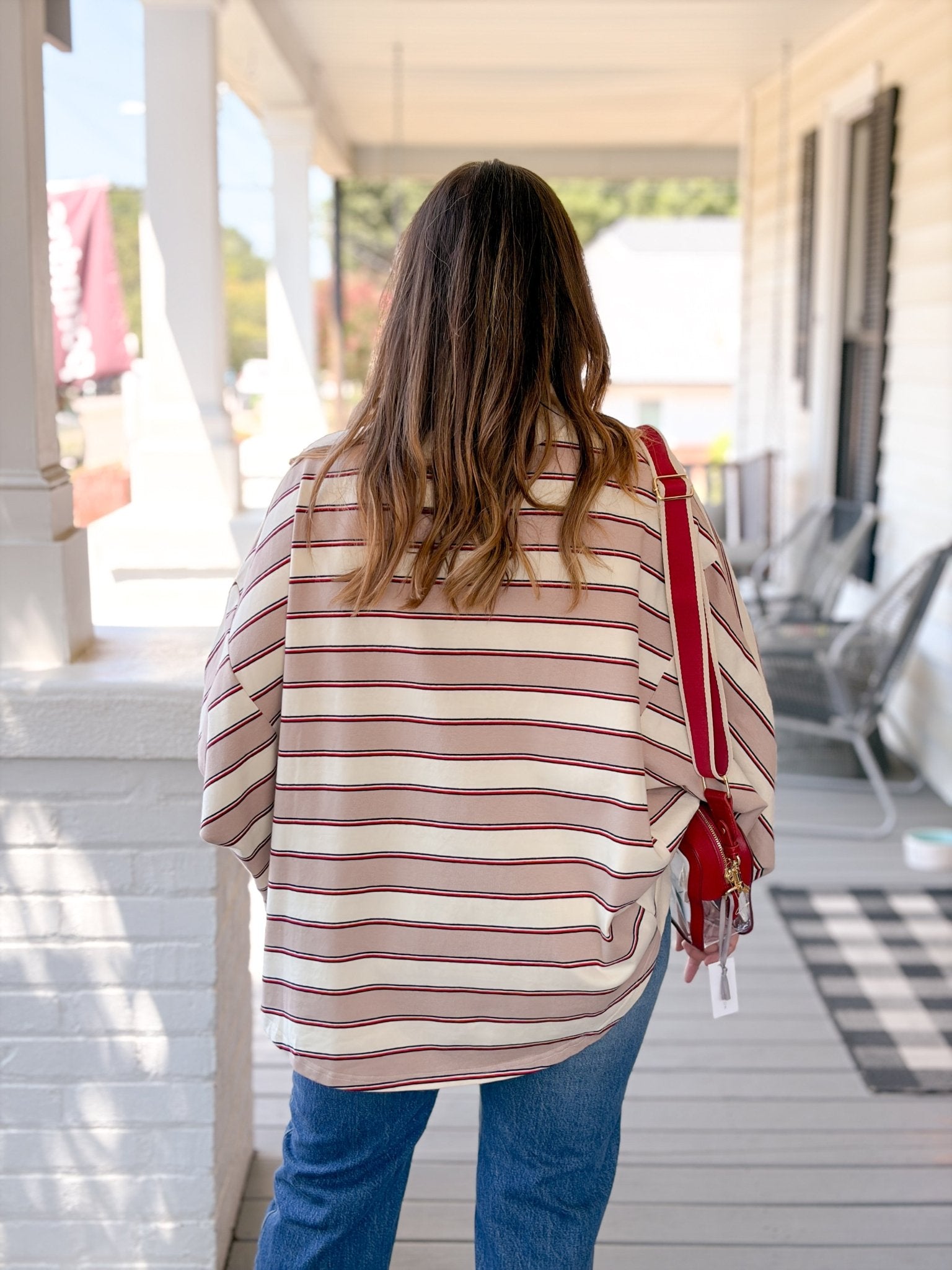 Rose & Lee Co Leona Pullover, Taupe Sweatshirt & Hoodies