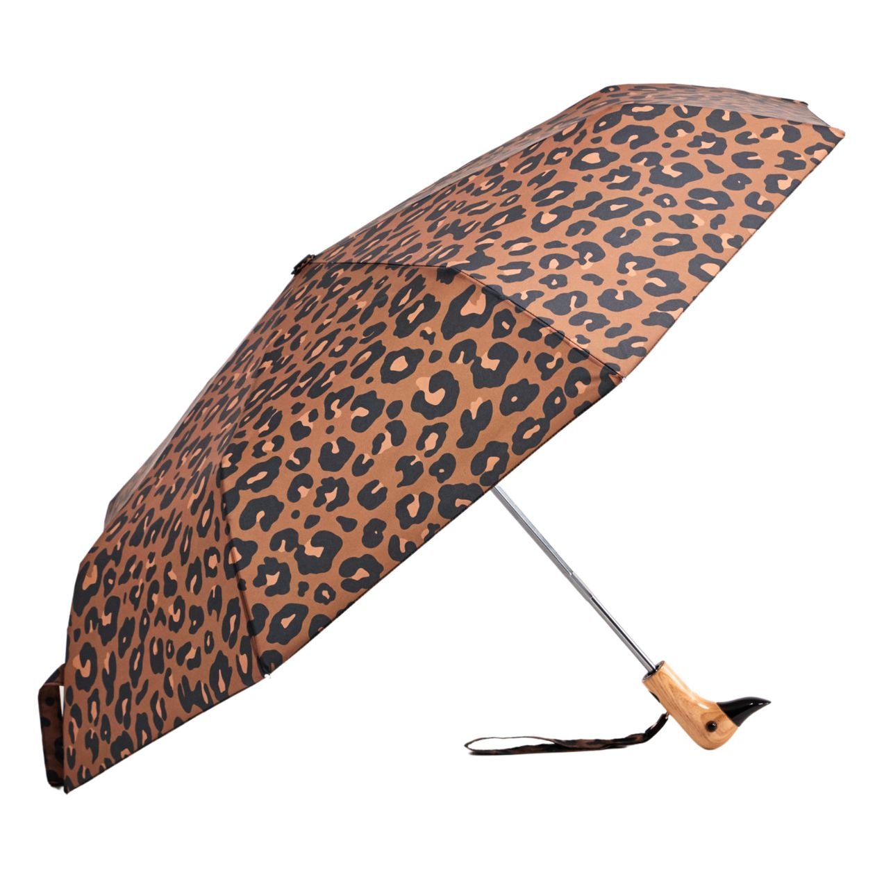 Rose & Lee Co Leopard Compact Eco-Friendly Duck Umbrella Accessories