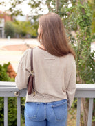 Rose & Lee Co Lexi Top, Mocha Long Sleeve
