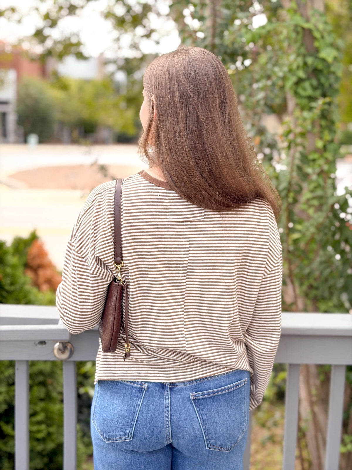 Rose & Lee Co Lexi Top, Mocha Long Sleeve