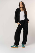 Long Sleeve Brass Button Front Jacket