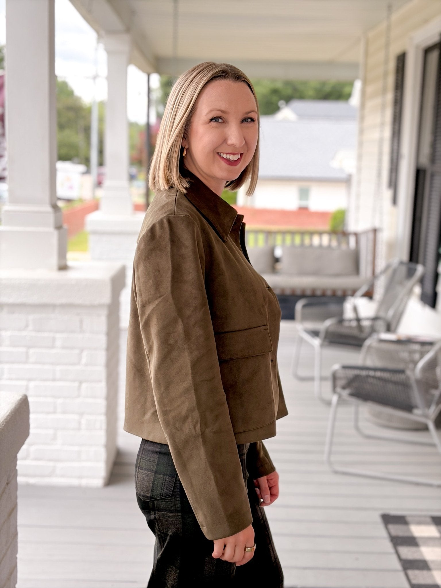 Rose & Lee Co Avid Suede Jacket, Light Kalamata by Sanctuary Jackets