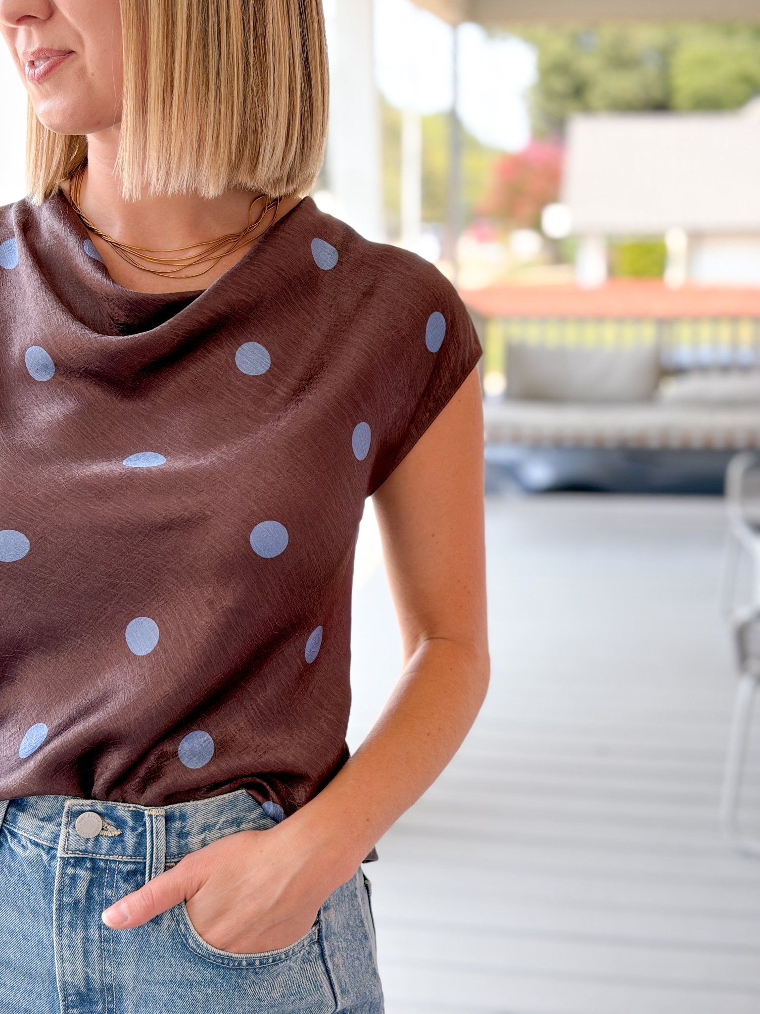 Rose & Lee Co Lila Top, Chocolate Work Tops