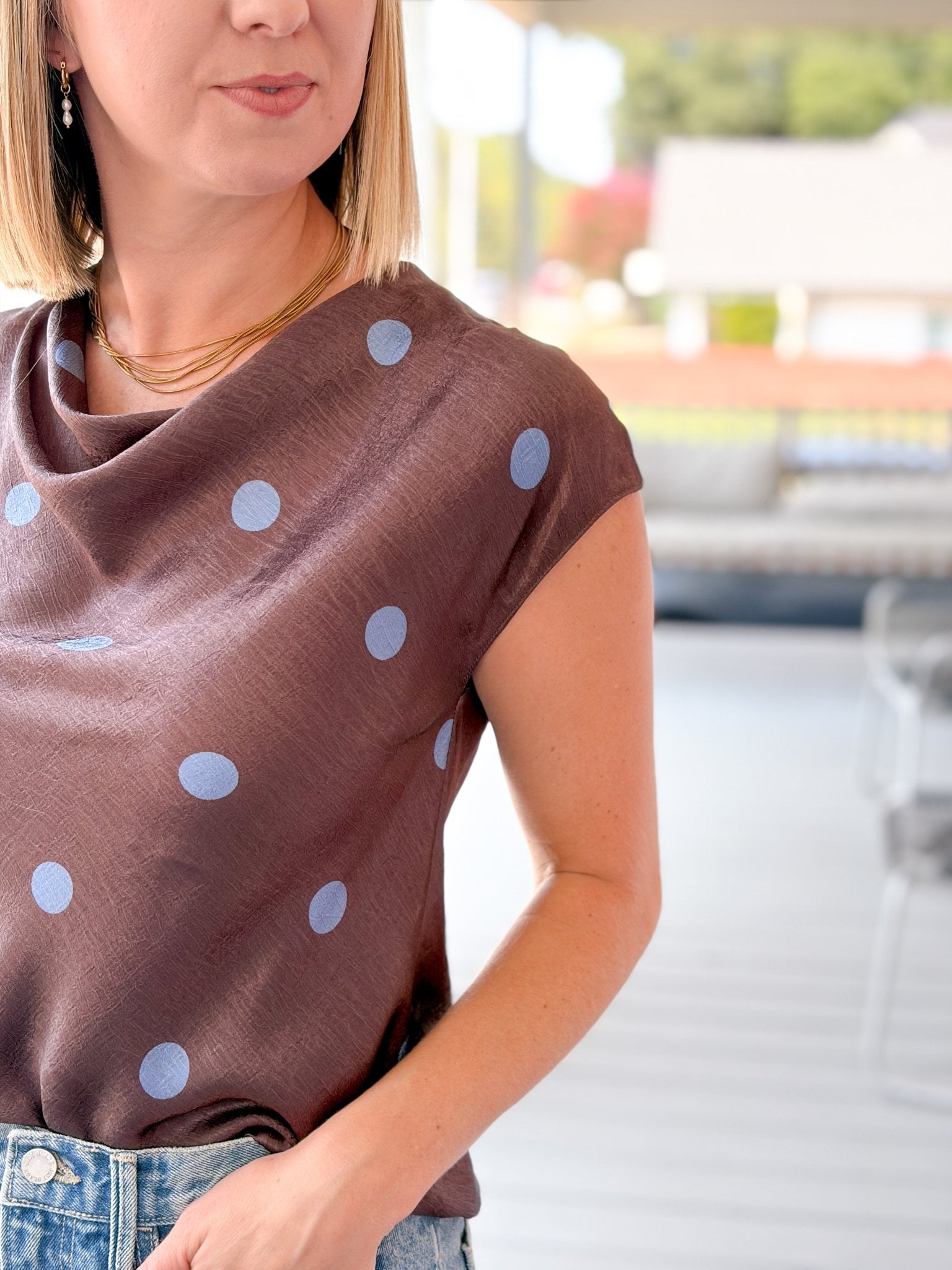 Rose & Lee Co Lila Top, Chocolate Work Tops