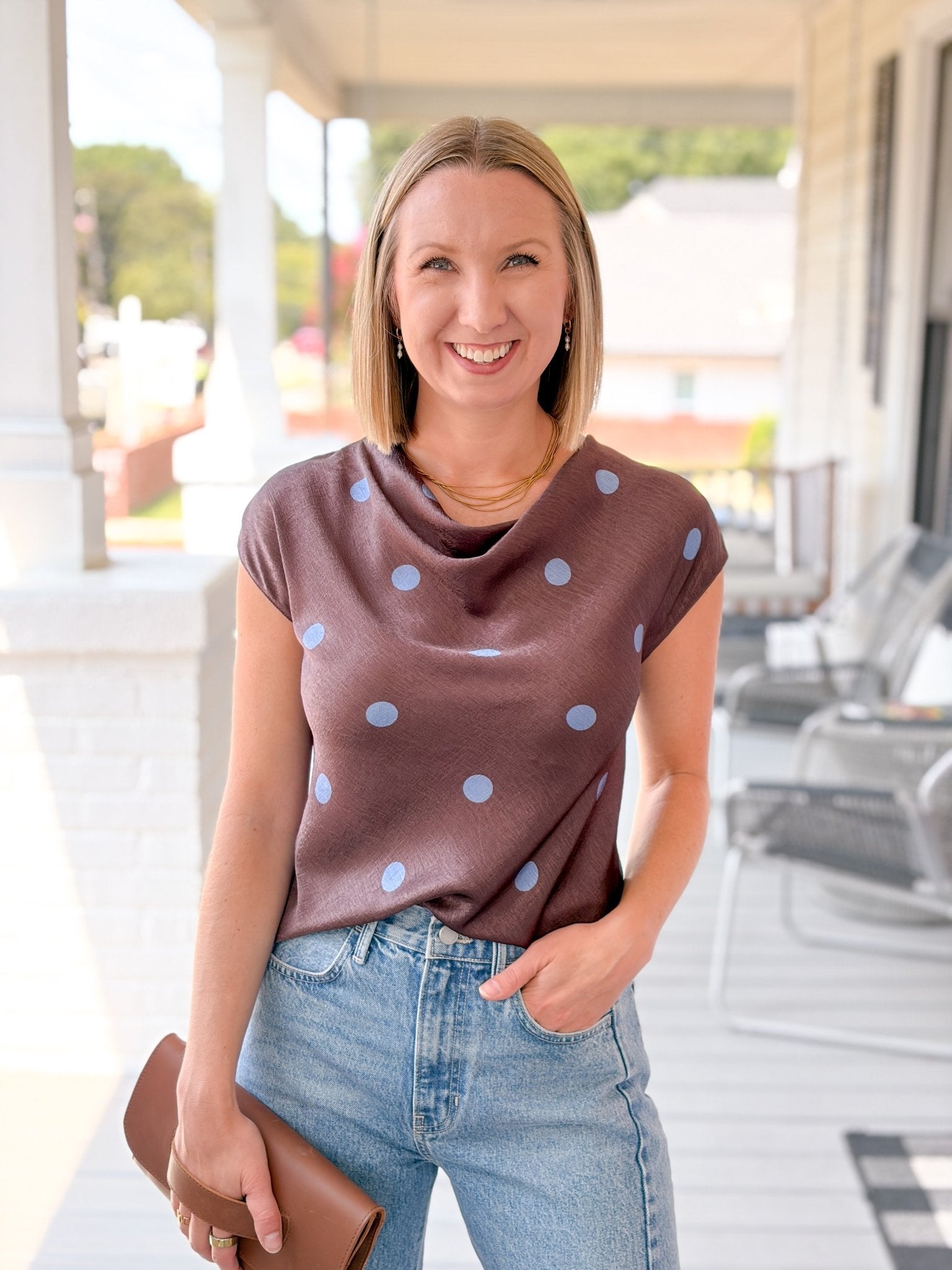 Rose & Lee Co Lila Top, Chocolate Work Tops