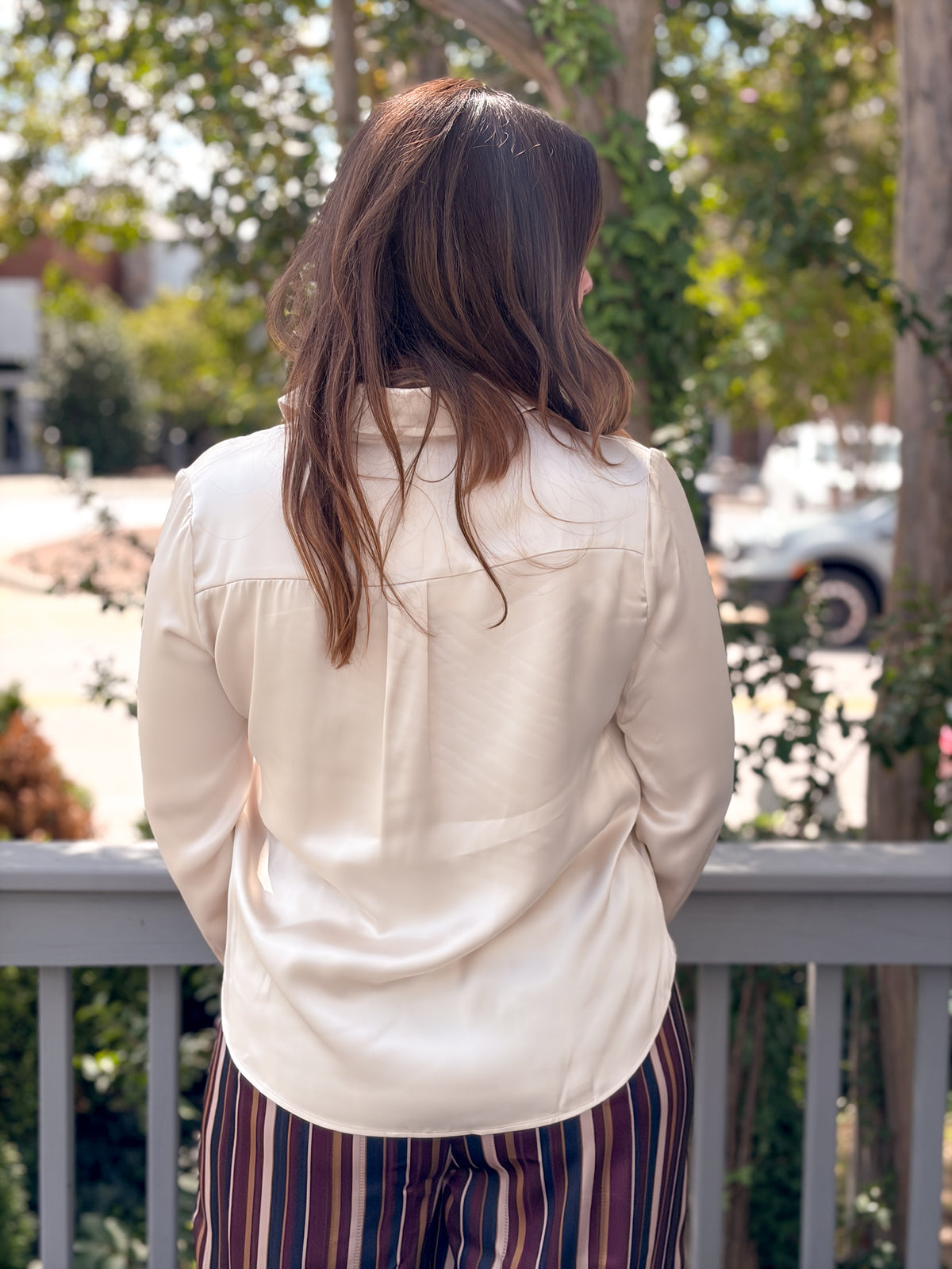 Rose & Lee Co Lilian Top, Ecru Work Tops