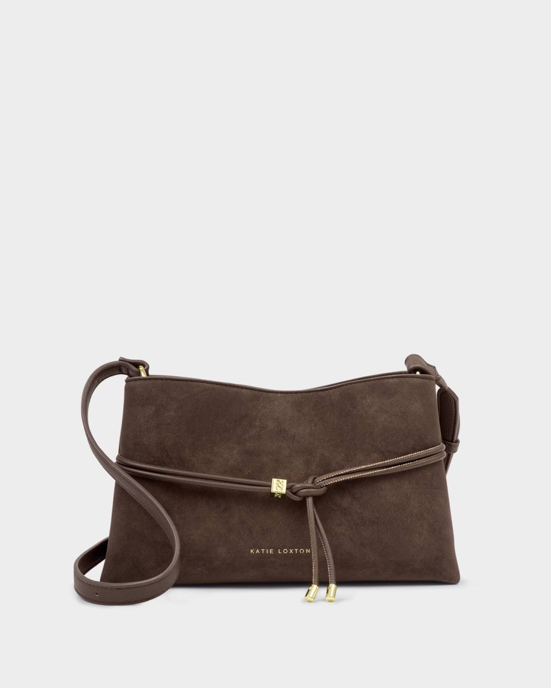 Rose & Lee Co Lori Crossbody Bag, Bitter Chocolate Suedette Bags