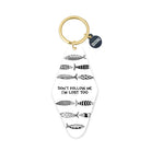 Fish Black and White Keychain
