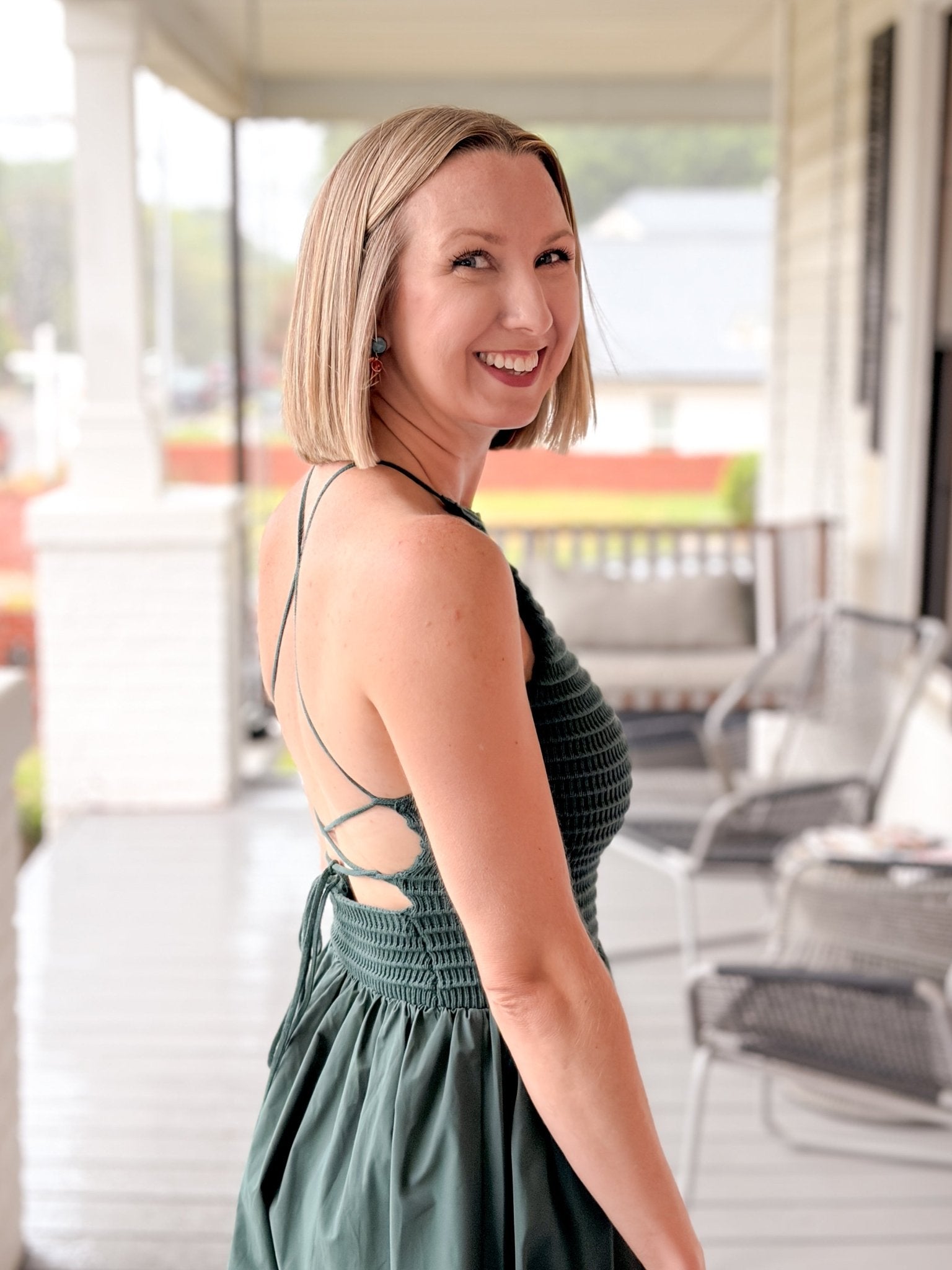 Rose & Lee Co Lucia Dress, Green Casual Dresses