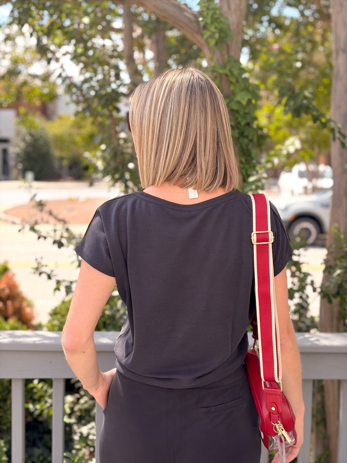 Rose & Lee Co Luella Tee, Black by Mavi Jeans short sleeve