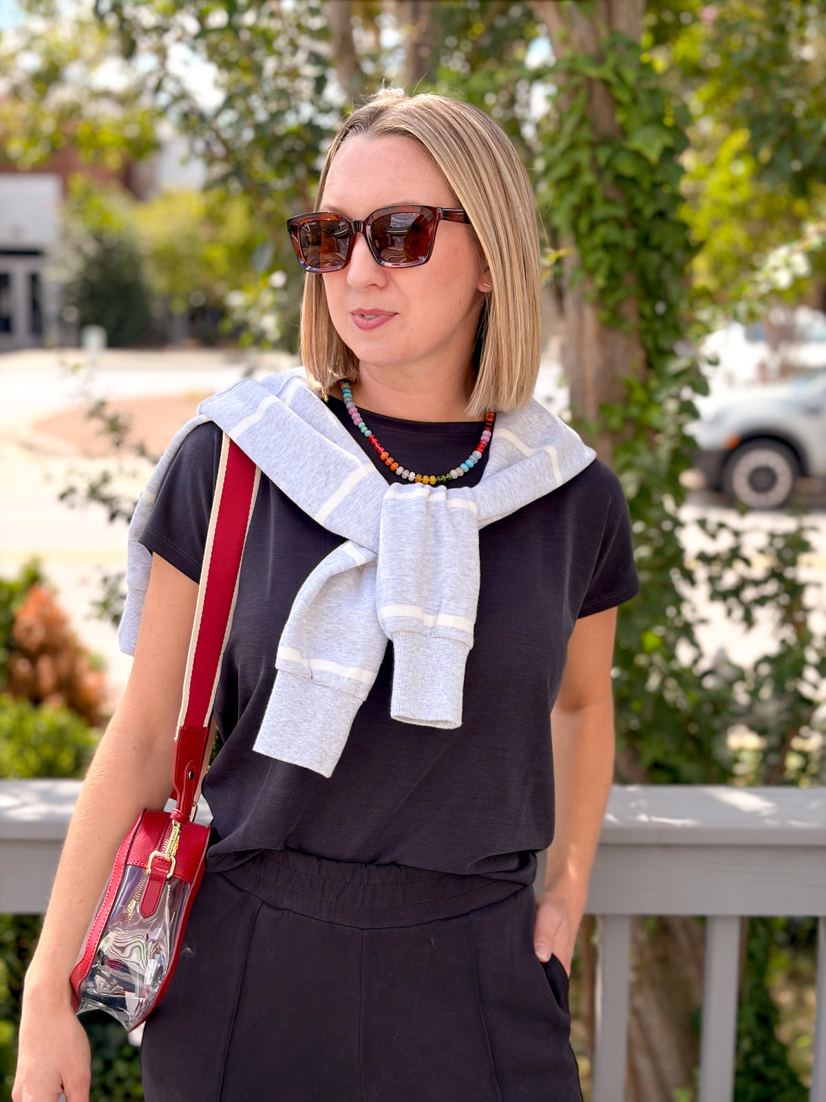 Rose & Lee Co Luella Tee, Black by Mavi Jeans short sleeve