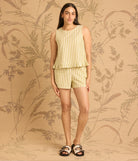 Rose & Lee Co Lulu Top, Pearl/Lemon Lime Tanks