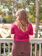 Rose & Lee Co Lulu Top, Rhododendron short sleeve