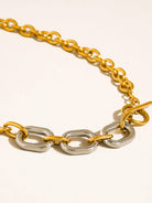 Rose & Lee Co Lurette Two Tone Chain Necklace, 18k Gold Necklaces