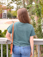 Rose & Lee Co Luxe Jersey Tee, Rainforest by Marine Layer short sleeve