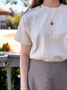 Rose & Lee Co Luxe Jersey Tee, Whitecap by Marine Layer short sleeve
