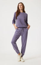Purple Cuffed Sweatpants