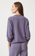 Purple Long Sleeve Crew Neck Sweatshirt