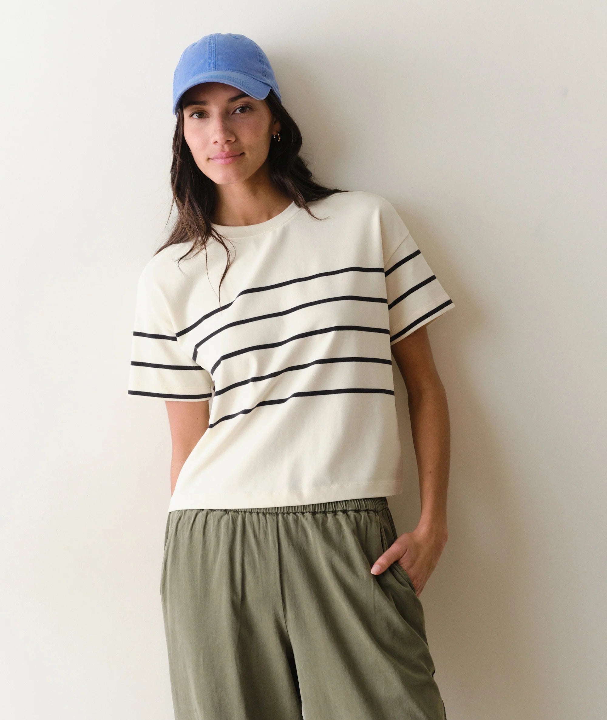 black/white short sleeve oversized tee