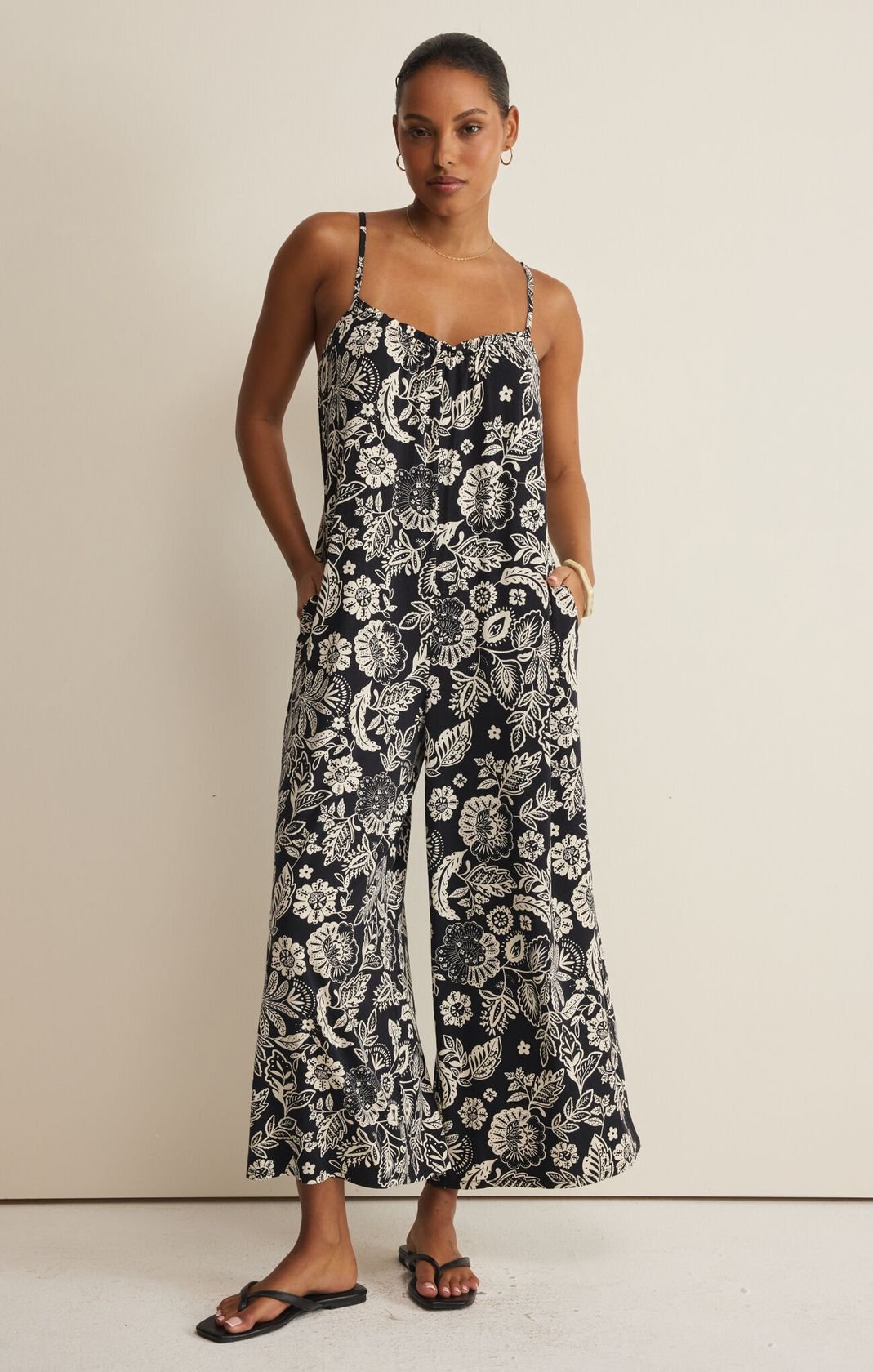 Rose & Lee Co Luz Floral Jumpsuit, Black by Z Supply Jumpsuit