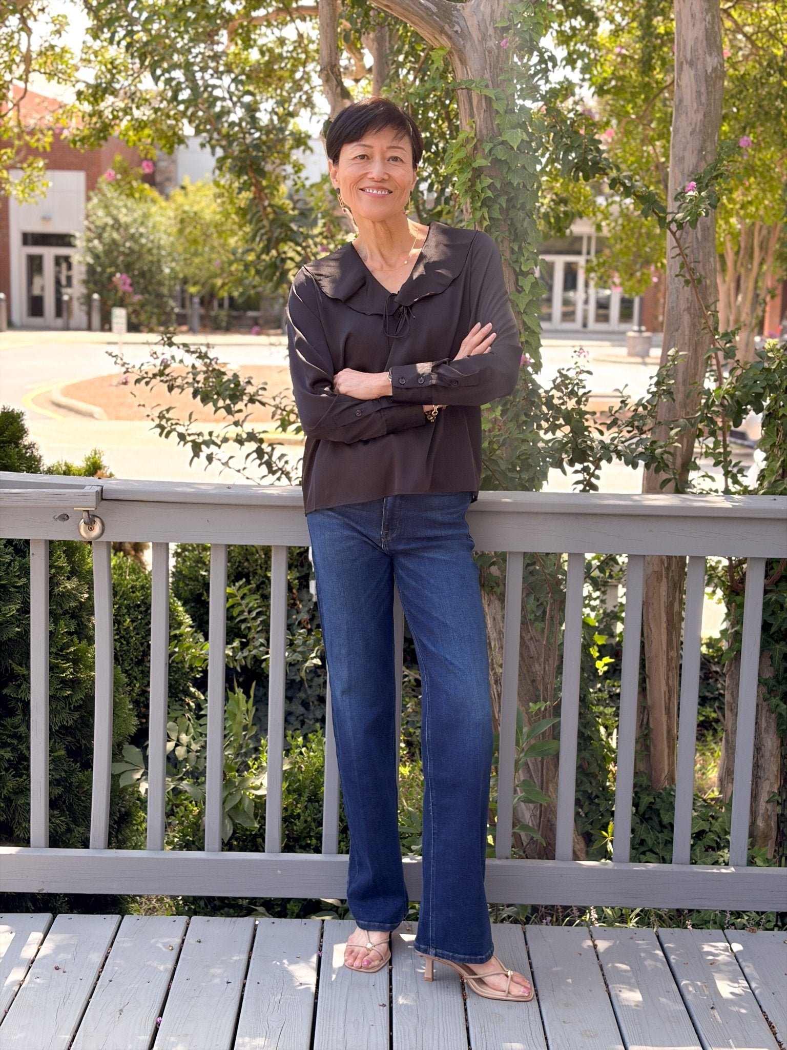 Rose & Lee Co Madelyn Top, Black Long Sleeve