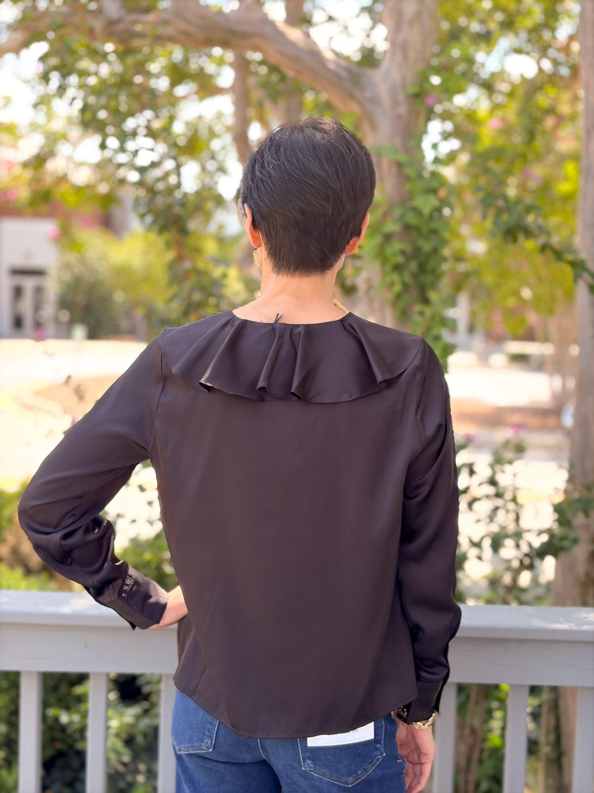 Rose & Lee Co Madelyn Top, Black Long Sleeve
