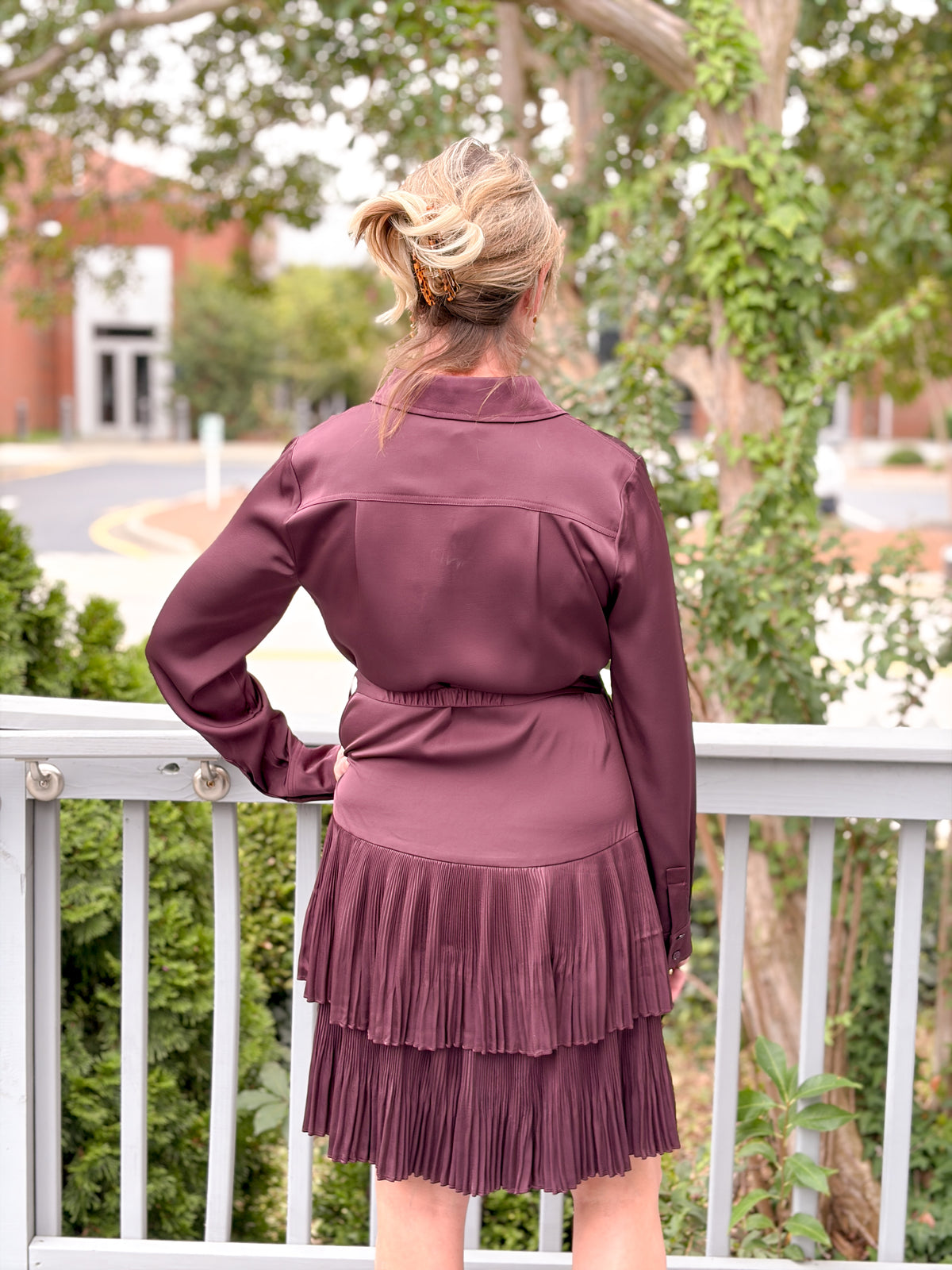 Rose & Lee Co Maeve Dress, Cherry Lacquer Work Dress