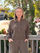Rose & Lee Co Malta Pullover, Army Green Sweatshirt & Hoodies