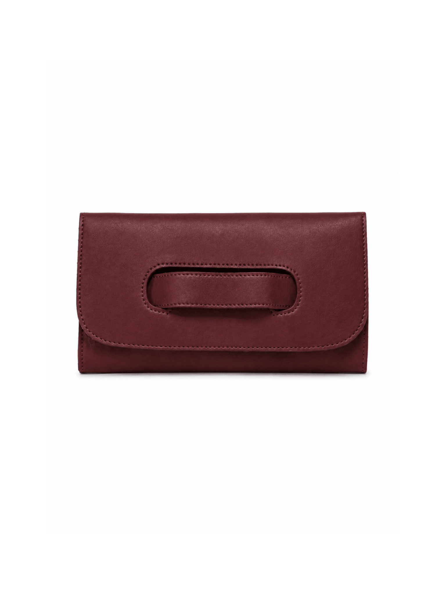 Rose & Lee Co Mare Handle Clutch, Wine BAGS