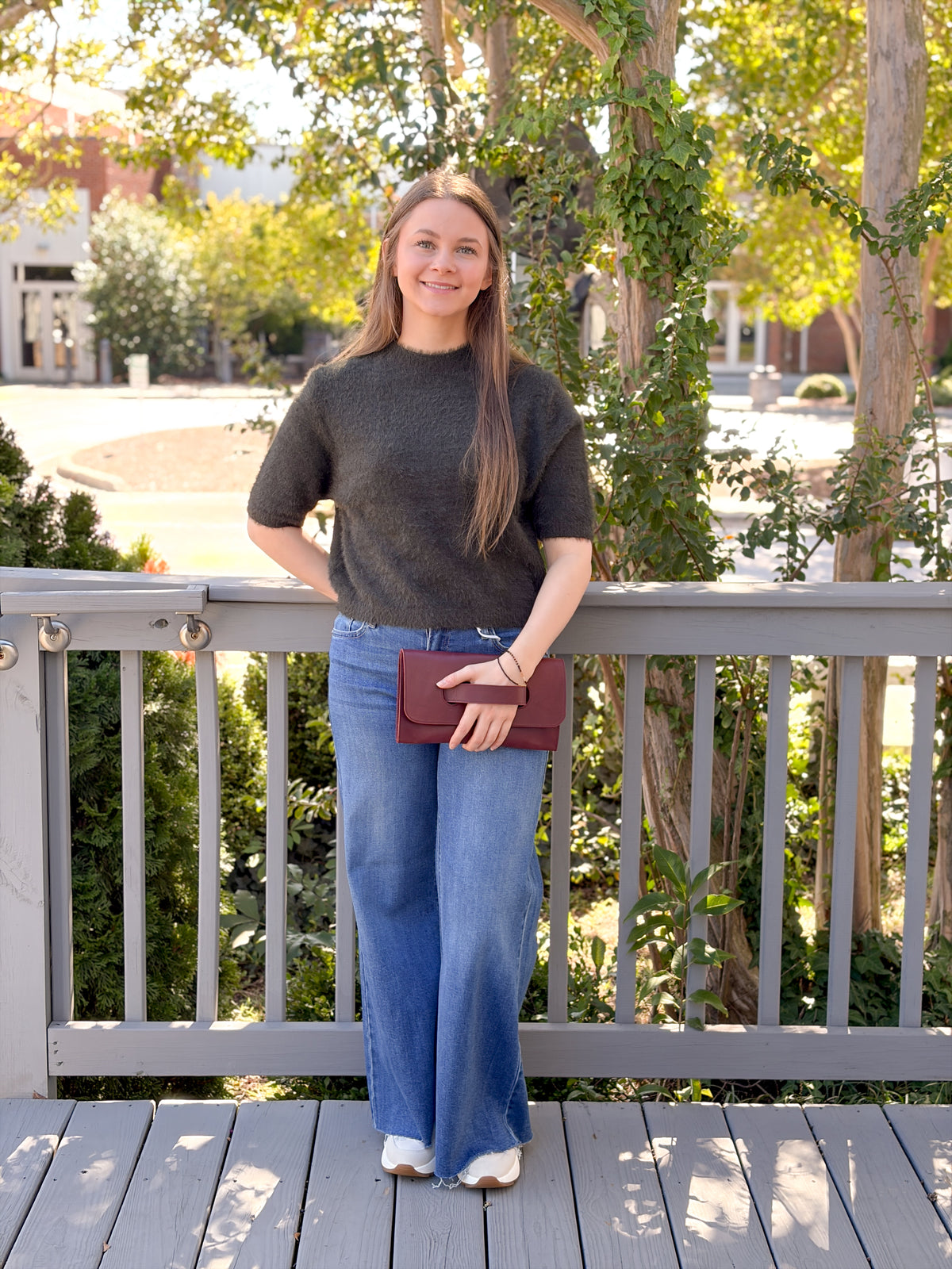 Rose & Lee Co Marilyn Top, Green short sleeve