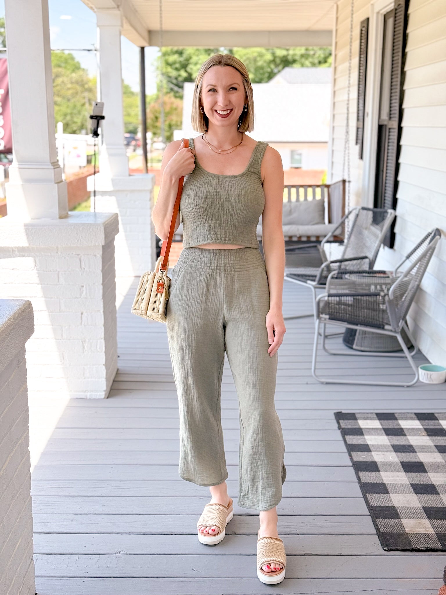 Rose & Lee Co Cali Pants, Sage by Marine Layer Pants