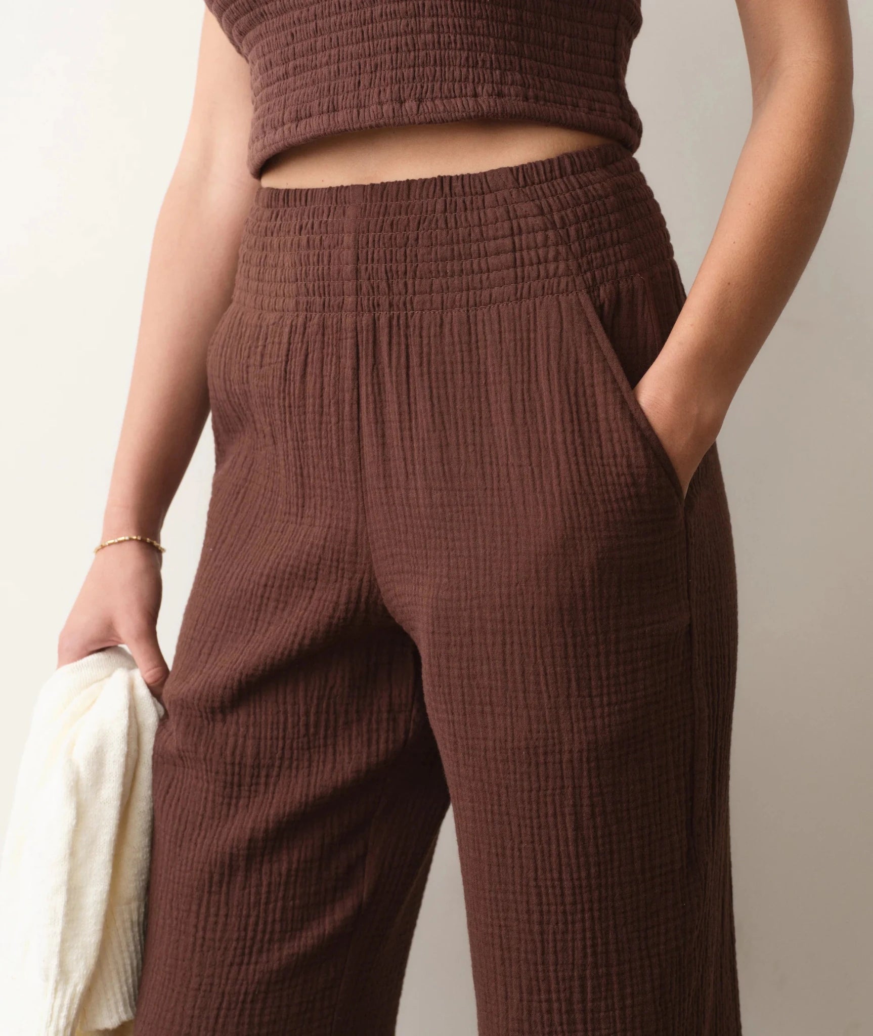 Rose & Lee Co Cali Pants, Chocolate by Marine Layer Pants